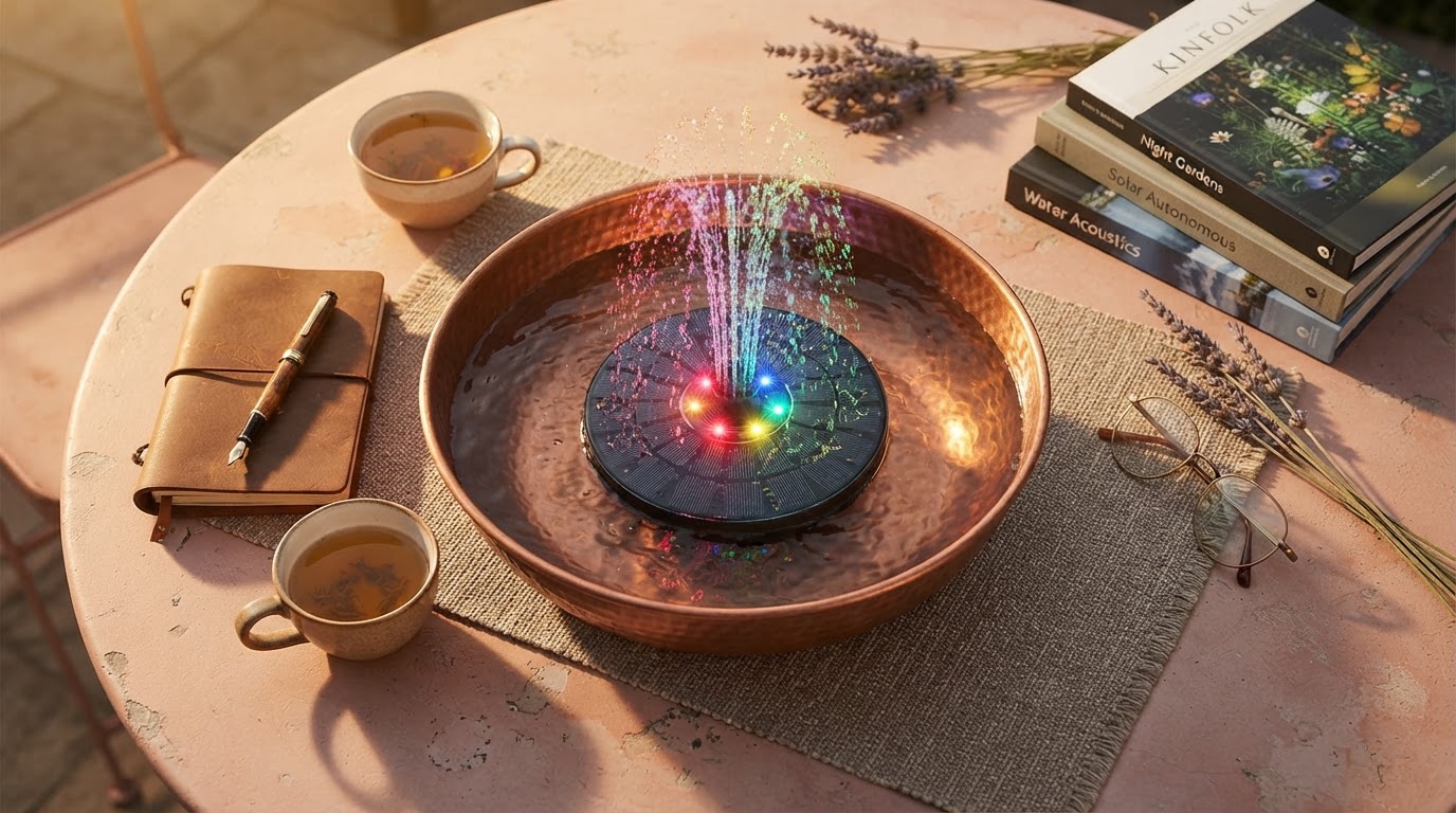 Selecting a Colorful Solar Fountain Pump for Night Views