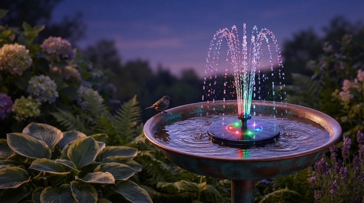 Selecting a Colorful Solar Fountain Pump for RGB Lighting