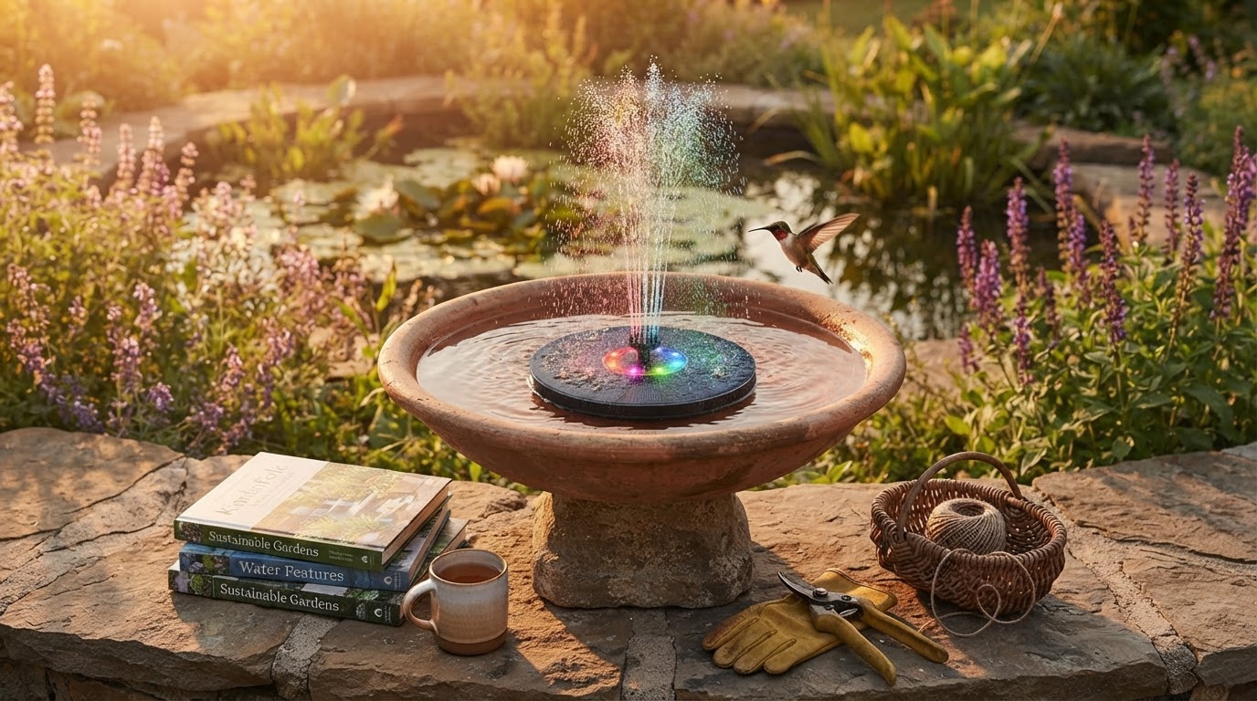 Selecting a Colorful Solar Fountain Pump for Eco-Ponds