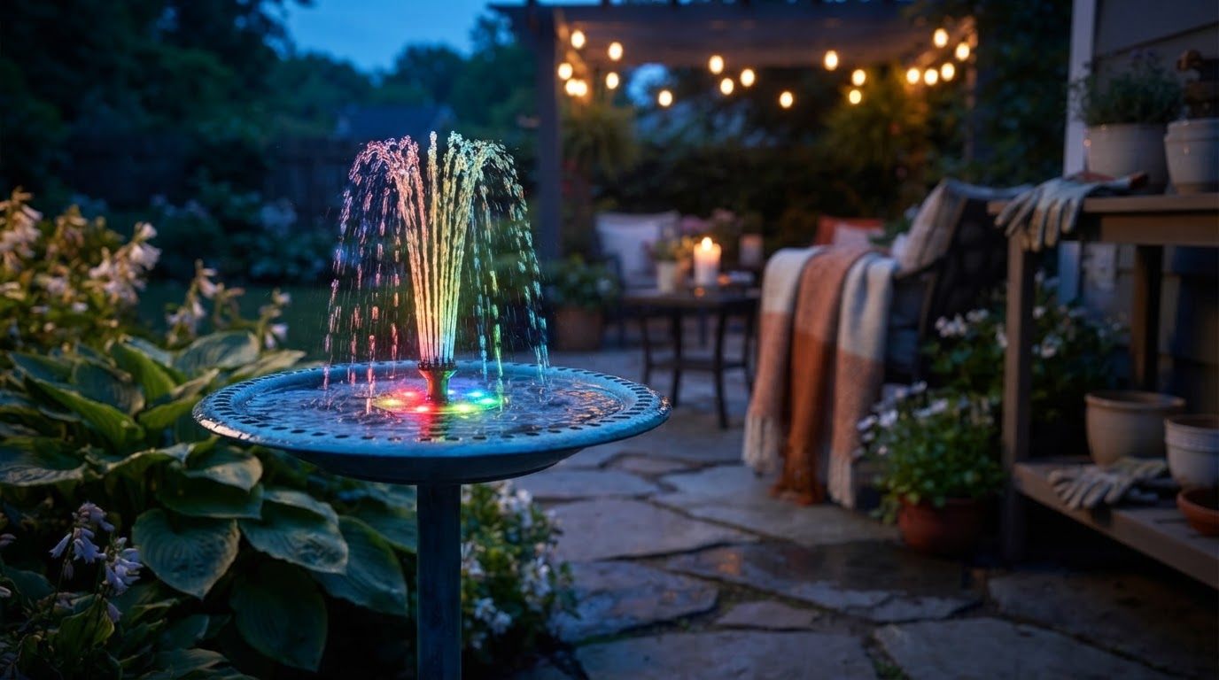 Will a Colorful Solar Fountain Pump Work After Dark?