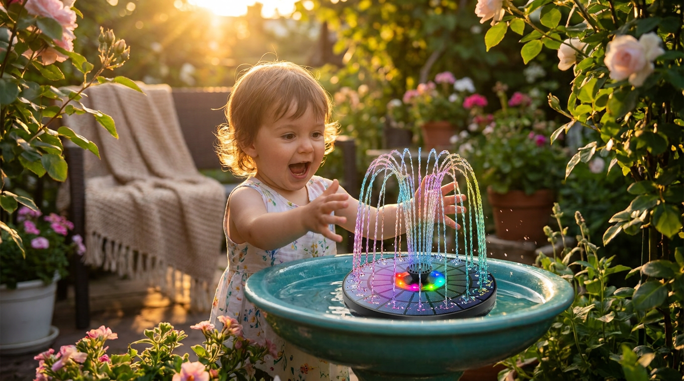 Setting Up Your Colorful Solar Fountain Pump with Battery