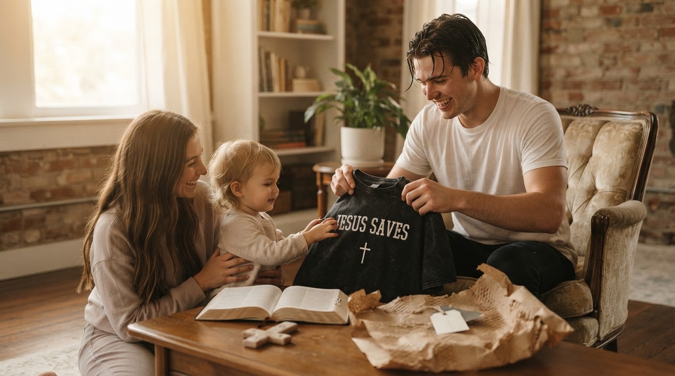 Selecting Jesus Saves T-Shirt Gifts for Men's Baptism