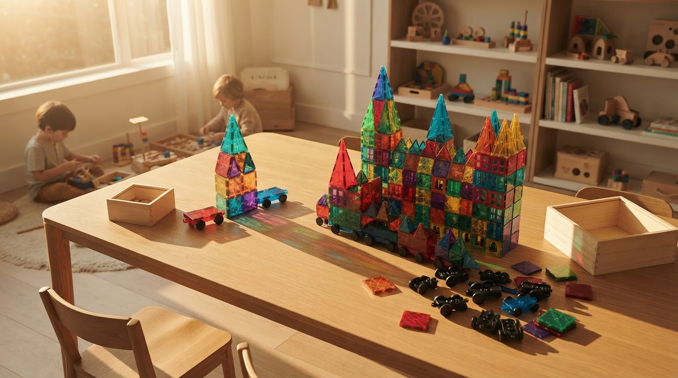 Coodoo Magnetic Tiles Deal vs Gemmicc 100-Piece Set