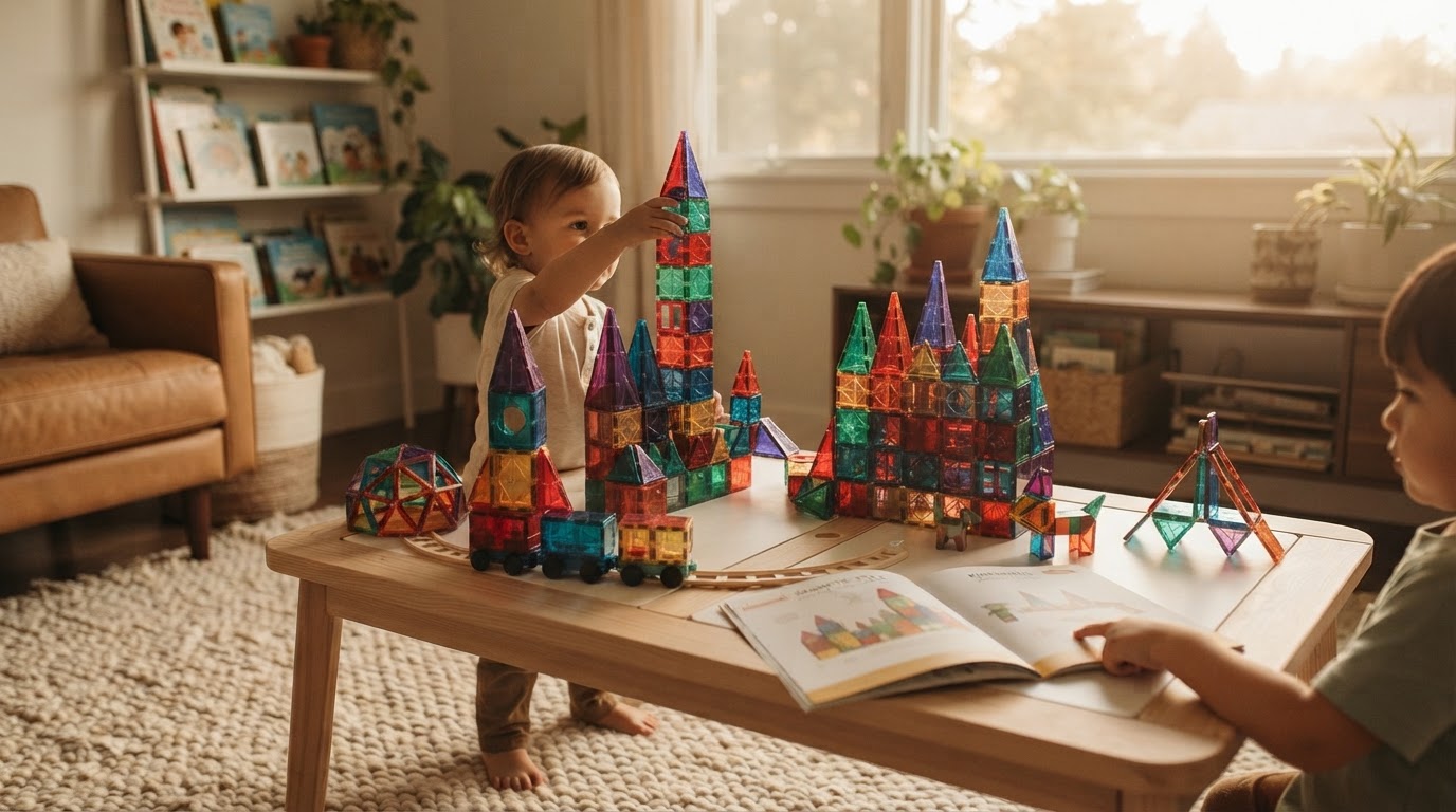 7 Creative Magnetic Tile Structures to Build with Toddlers