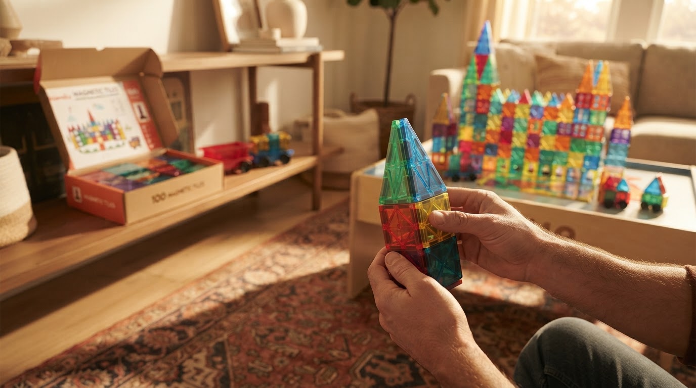 Durable Building With STEM Magnetic Tiles