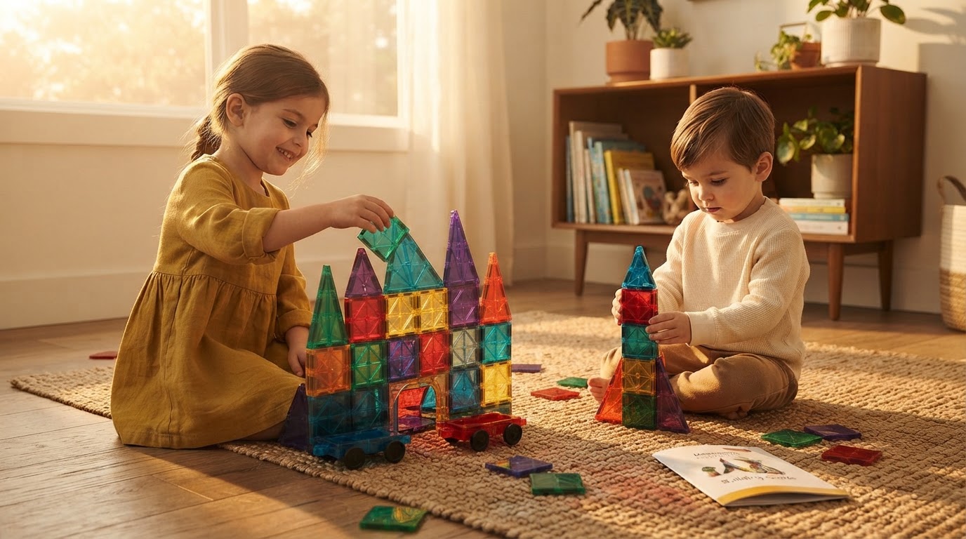 Gemmicc Magnetic Tiles vs Slickdeals $18.98 Set