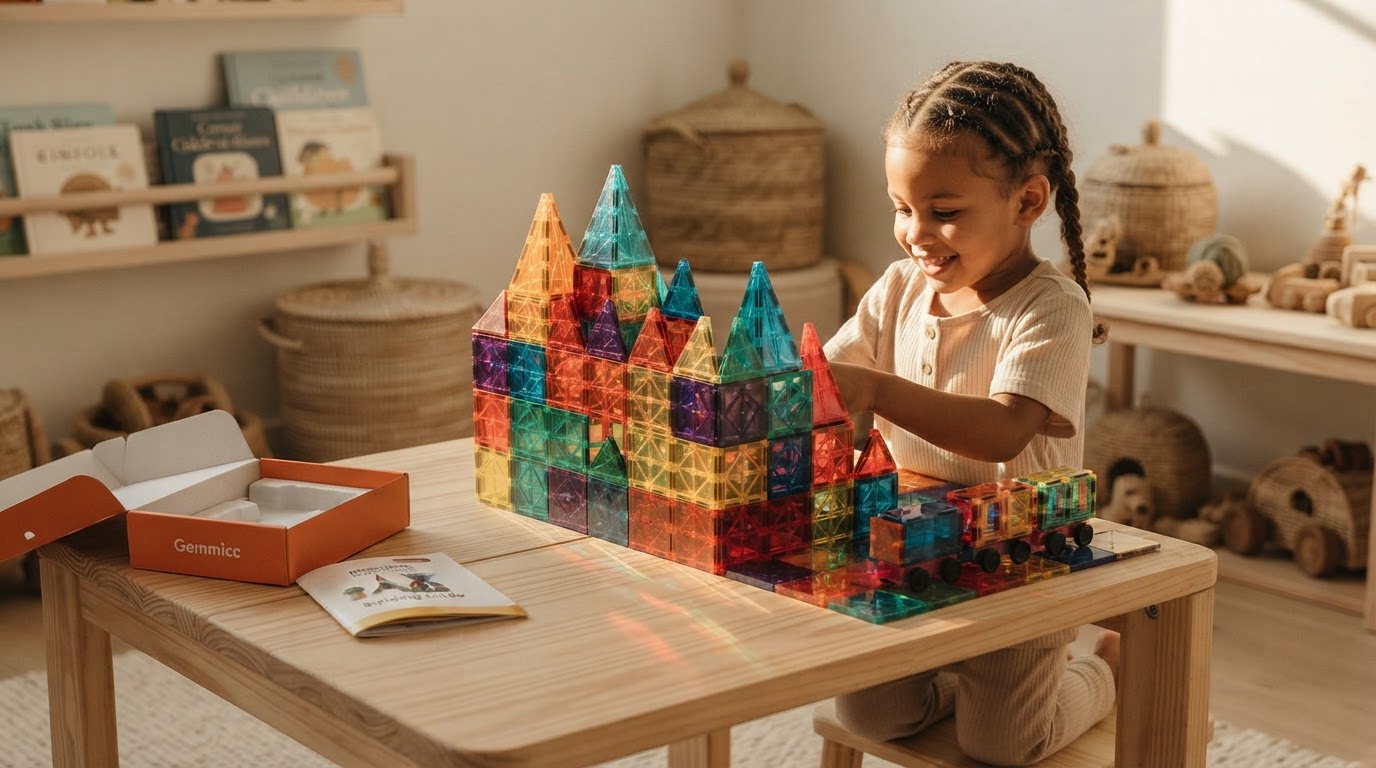Gemmicc Magnetic Tiles Price Drop vs. Slickdeals 42-Piece Set
