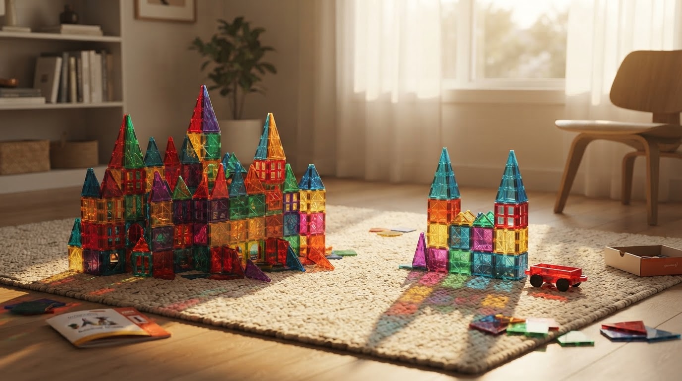 Gemmicc Tiles vs. Slickdeals 42-Piece Magnetic Set