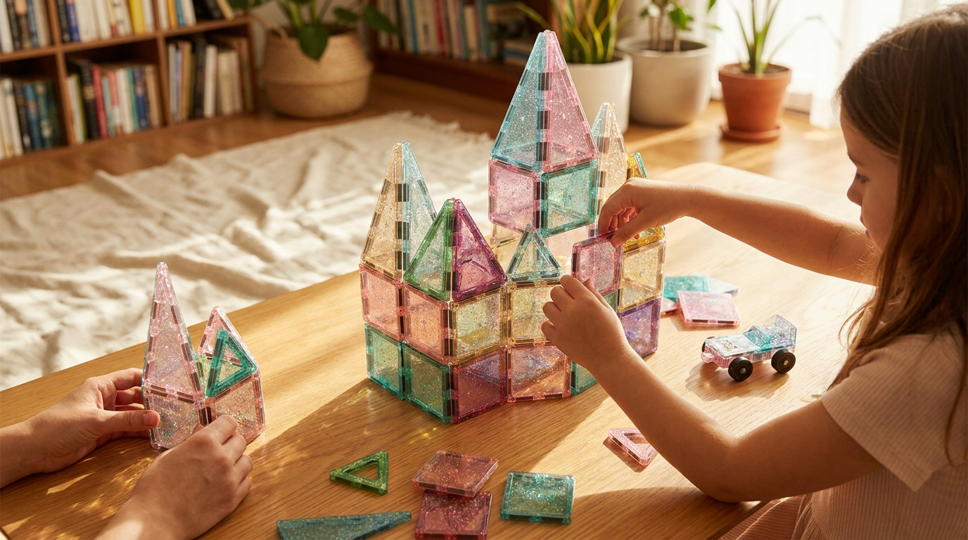 Best Glitter Magnetic Tiles for Girls: Top STEM Gift Ideas