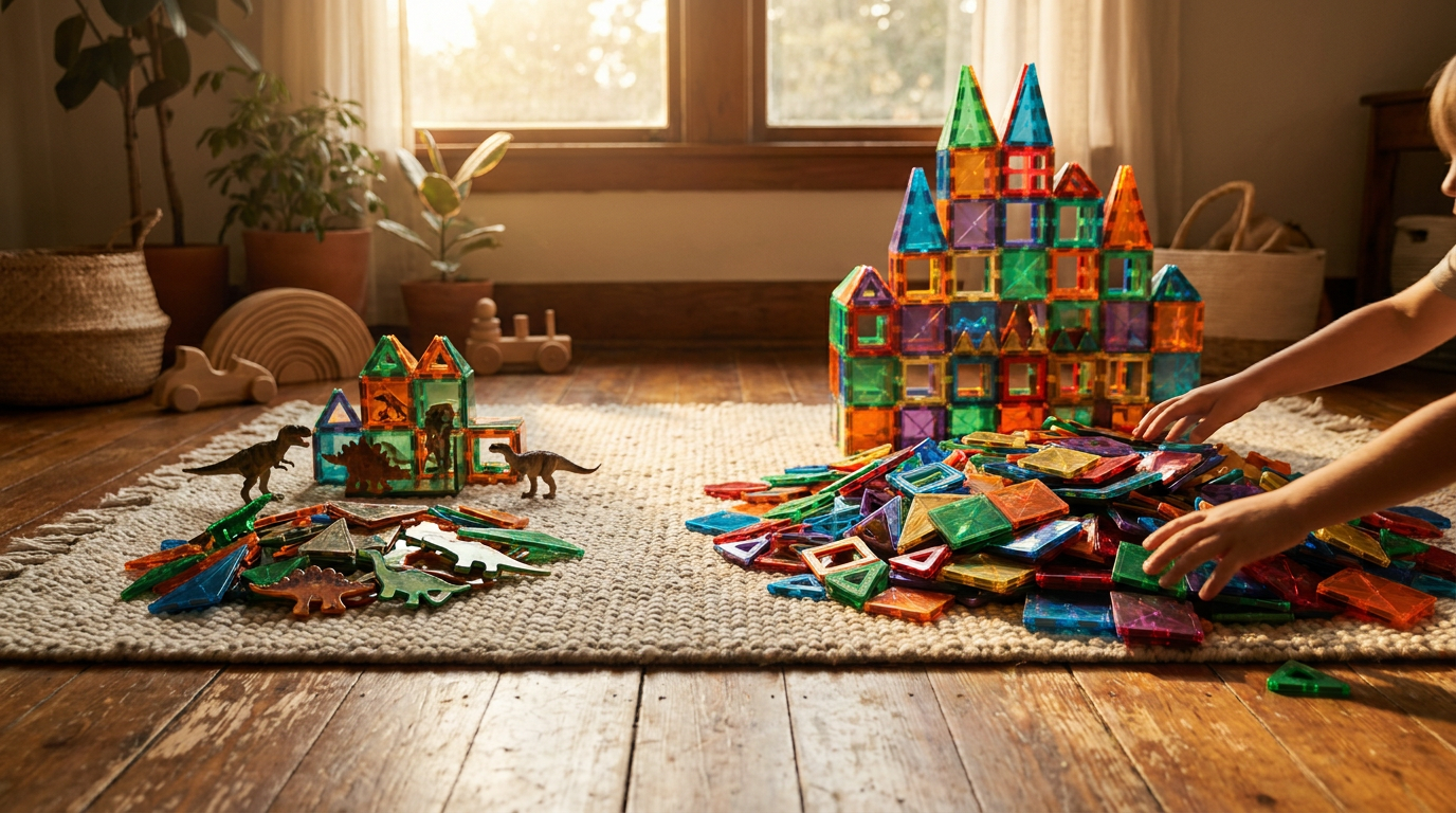 Jurassic World Tile Sale vs STEM Magnetic Tiles Value