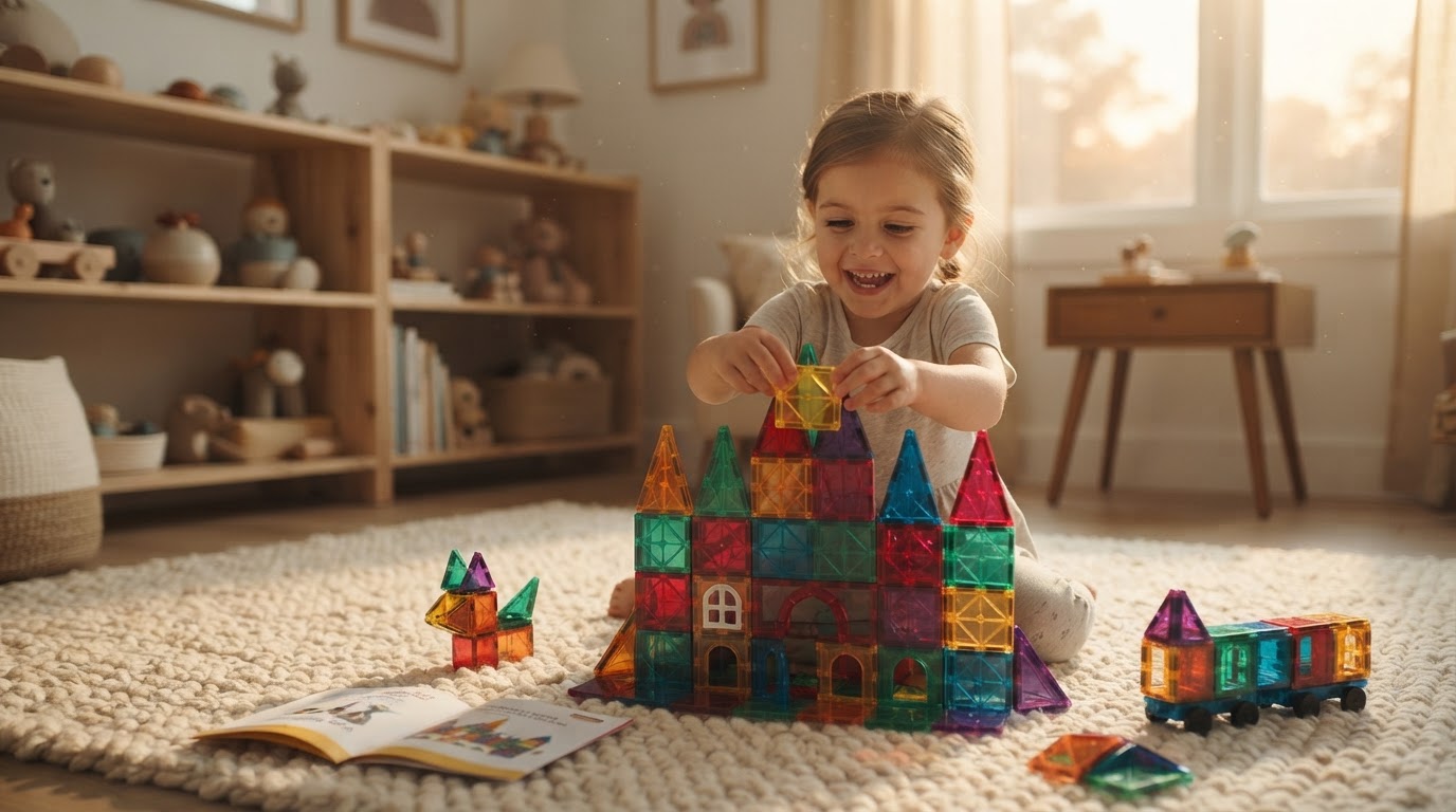 Creative STEM Magnetic Tiles Activities for Three Year Olds