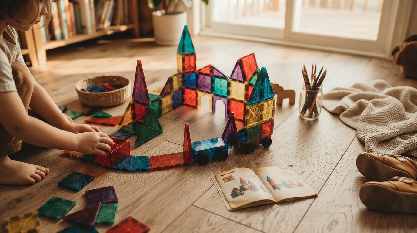 Supporting Open Ended Play with STEM Magnetic Tiles