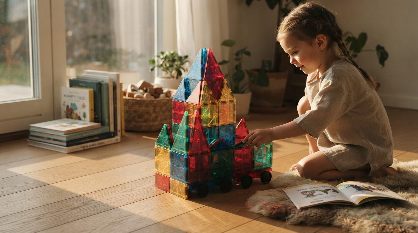 Slickdeals Spots 42-Piece Magnetic Tiles for Under $20
