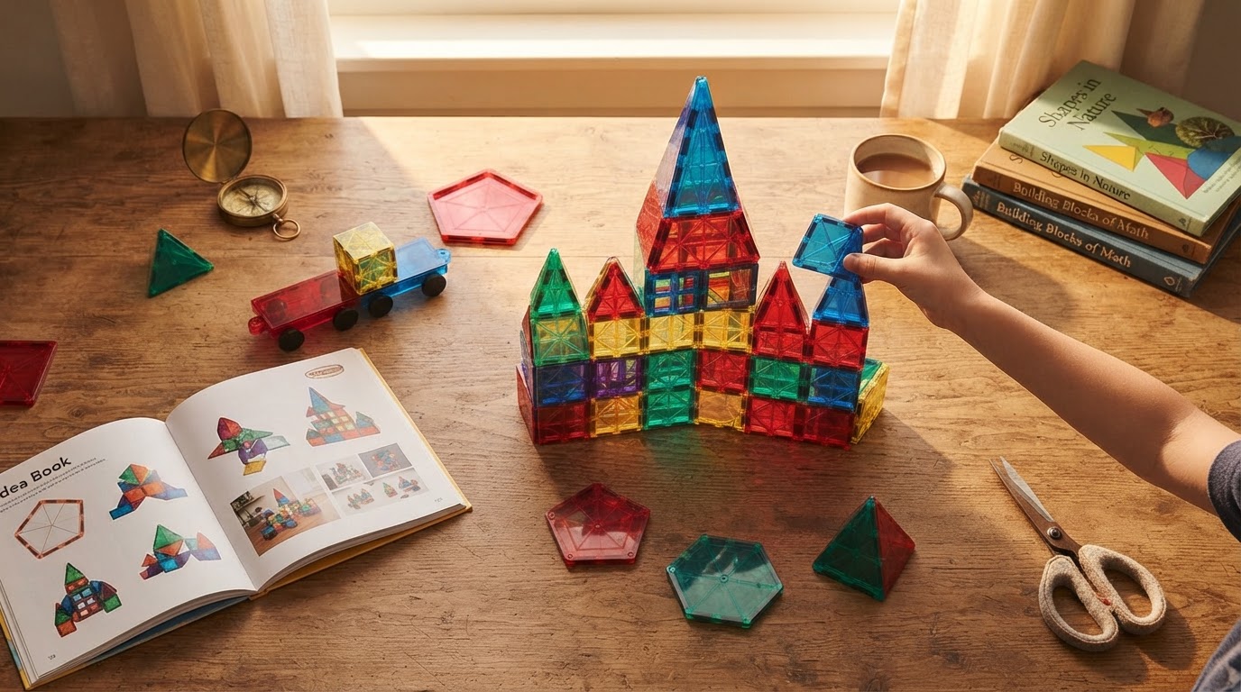 STEM Magnetic Tiles and Geometric Shape Building Systems