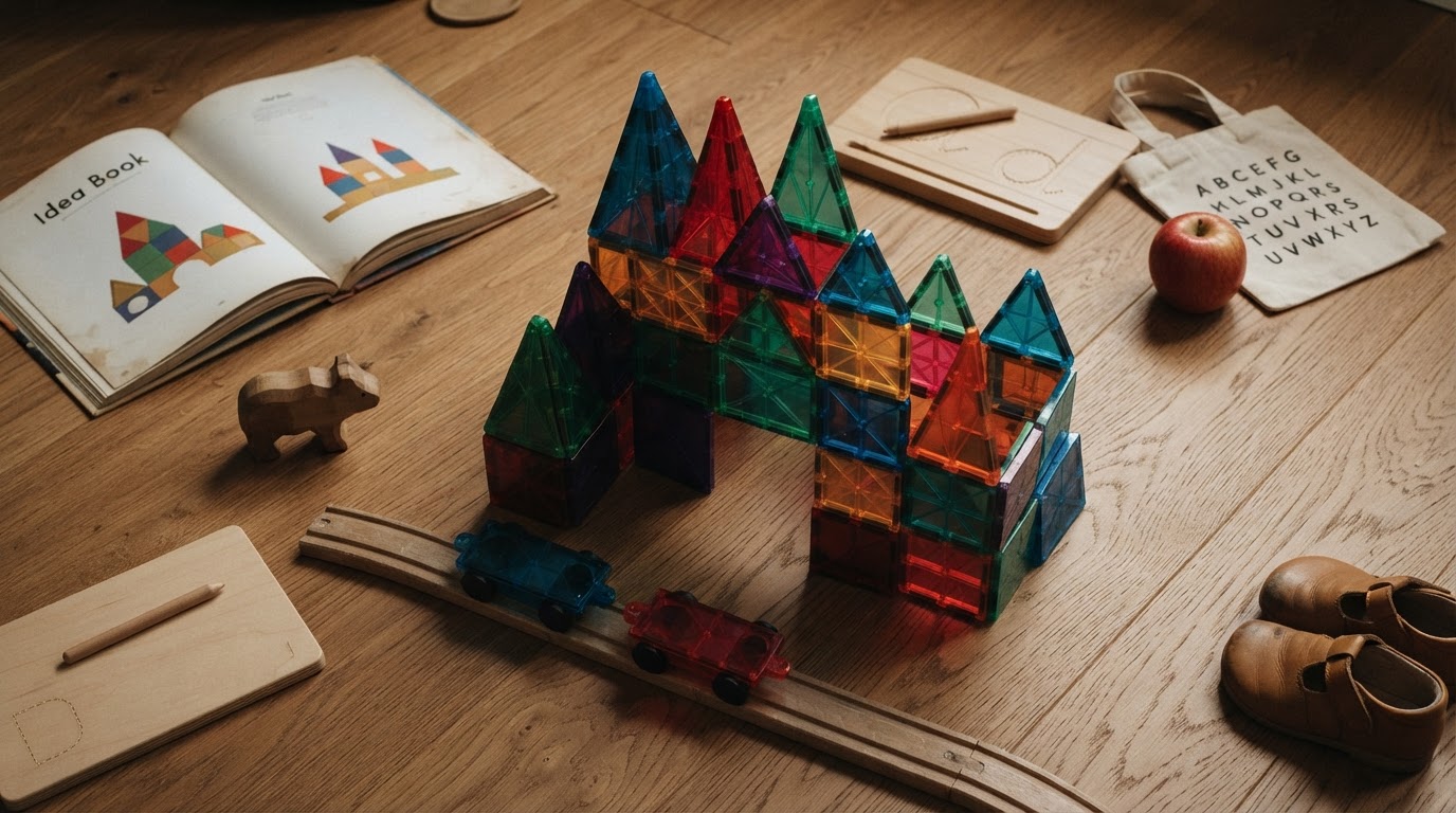 STEM Magnetic Tiles for Toddler Developmental Stages