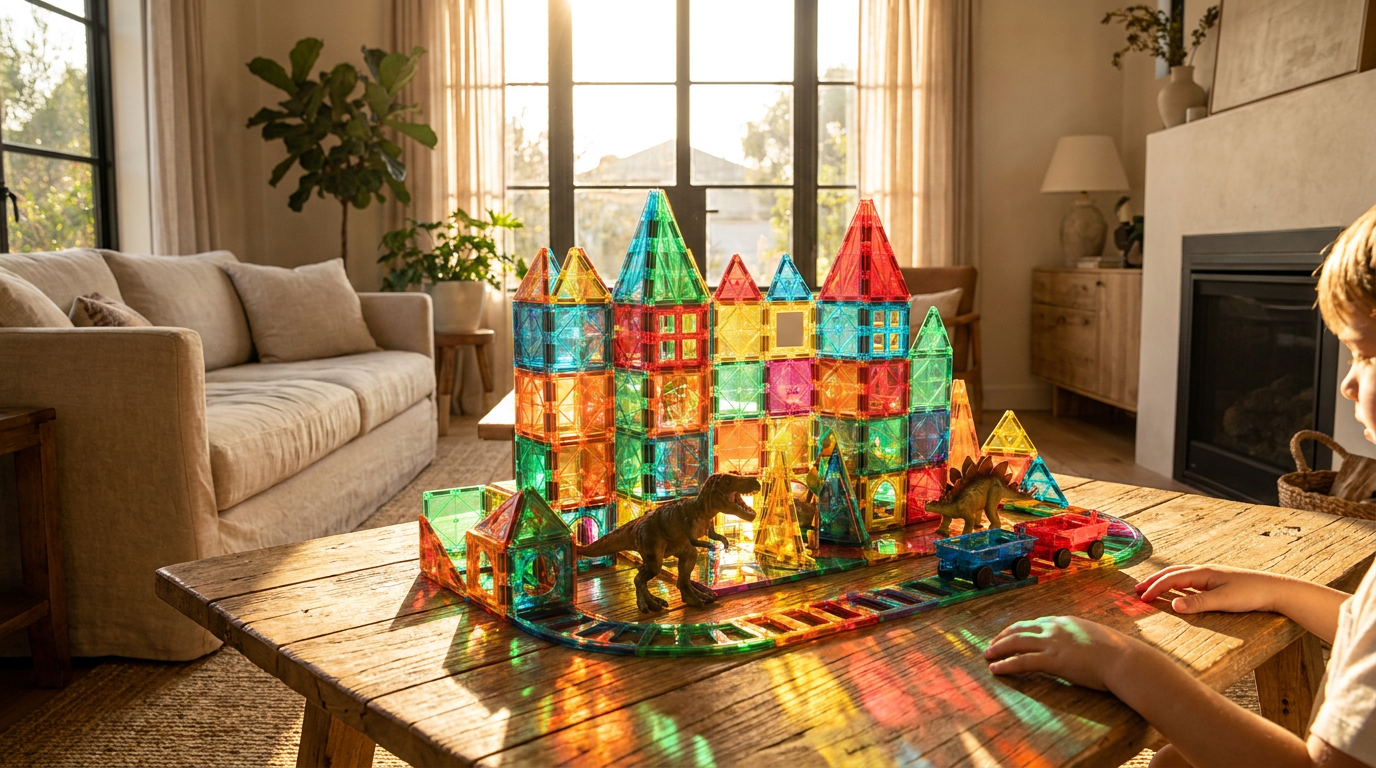 Tile Town Jurassic World Sale Meets STEM Magnetic Tiles