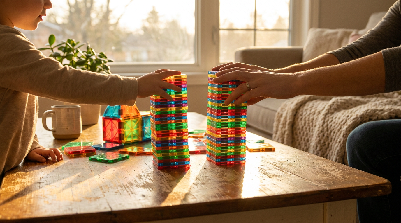 Why do STEM Magnetic Tiles repel each other?