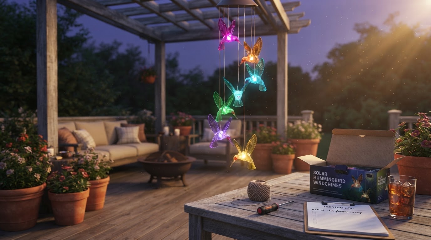 Backyard Oasis: Testing Solar Hummingbird Wind Chimes