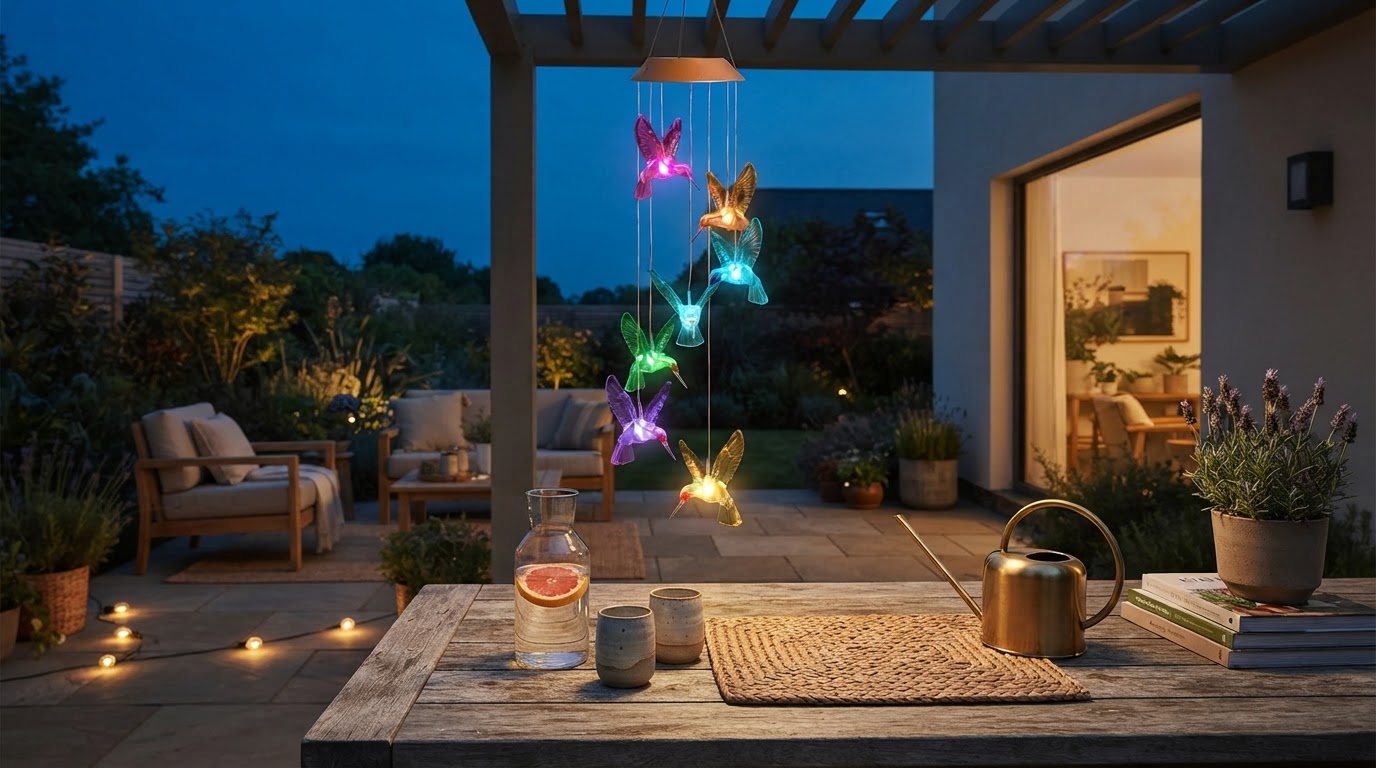 Enhancing Backyard Ambiance with Solar Hummingbird WindChimes