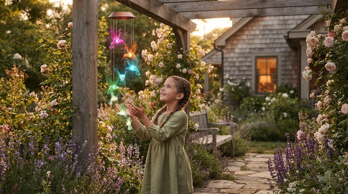 Creating Purposeful Gardens with Solar Hummingbird WindChimes
