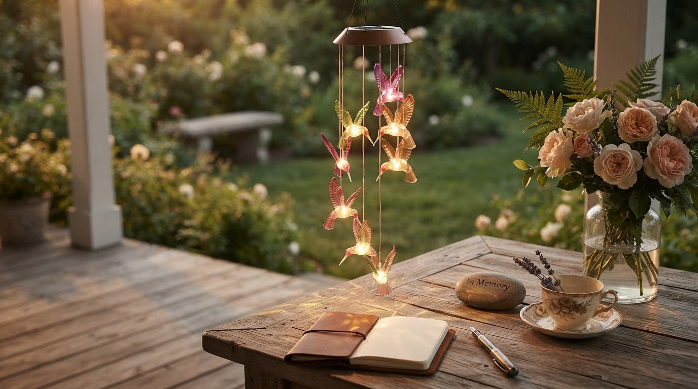 Choosing Solar Hummingbird WindChimes for Memorials