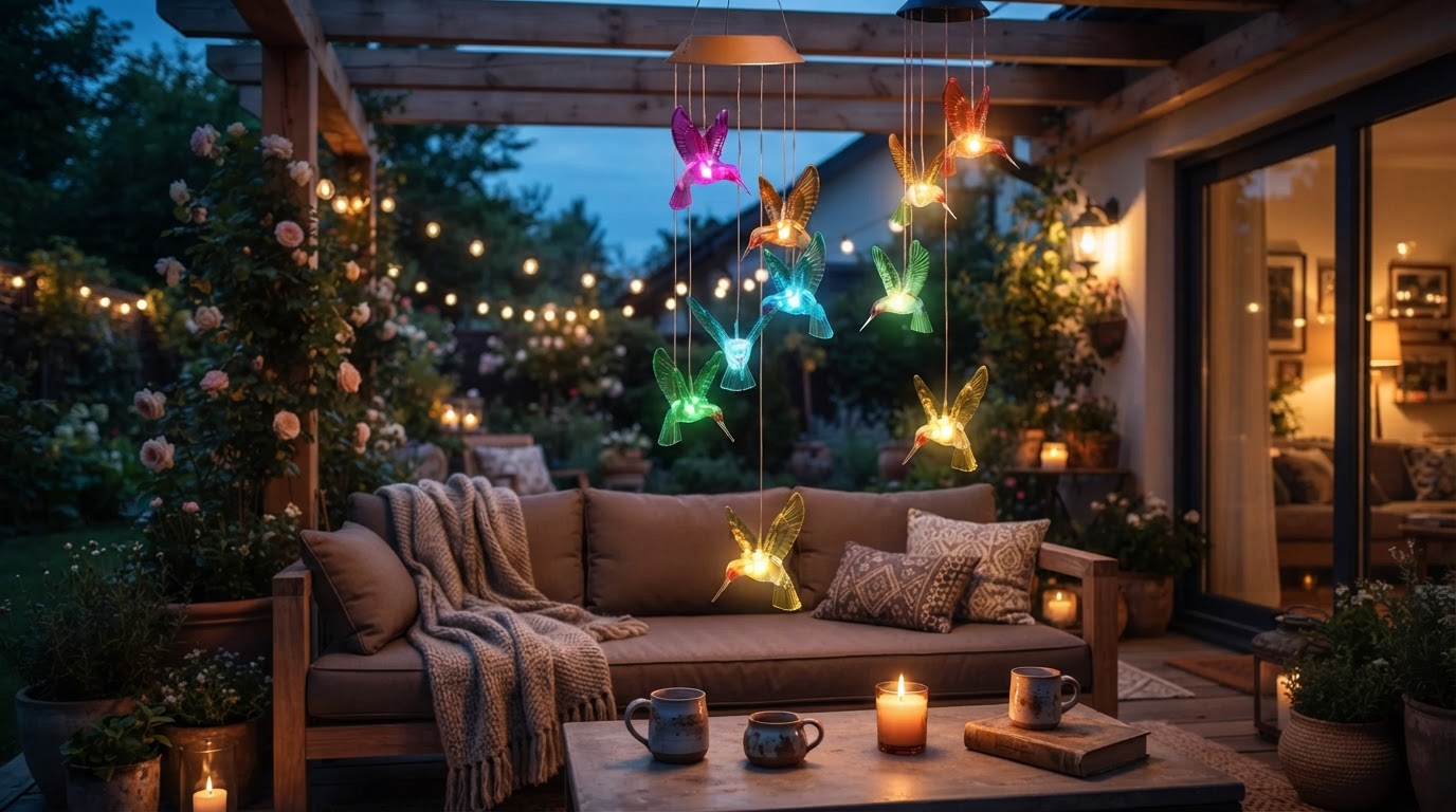 Why Solar Hummingbird WindChimes Are the Ultimate Night Patio Accent