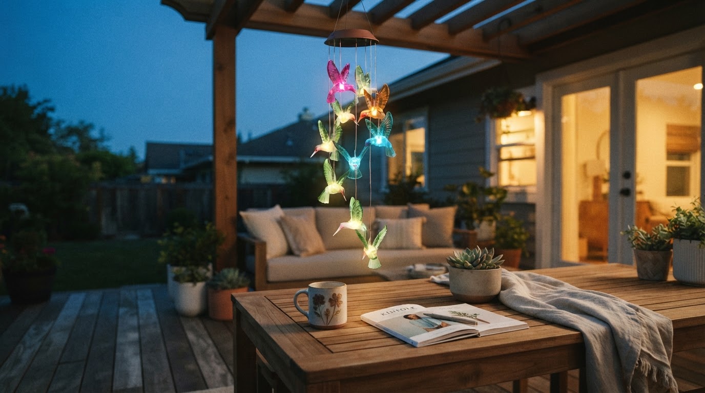 Why choose Solar Hummingbird WindChimes for patio lighting?