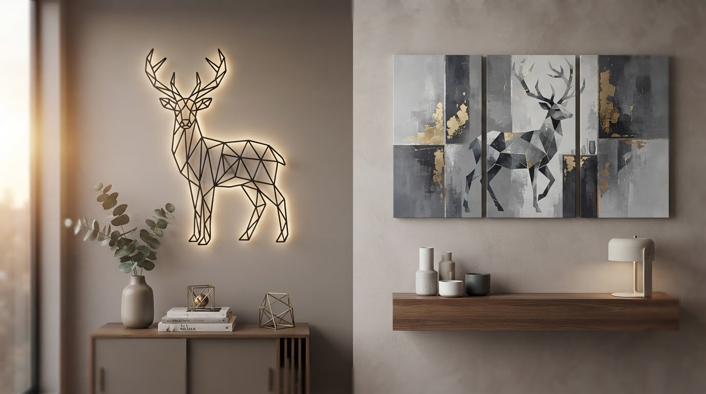 What is the best modern Christmas Reindeer Wall Decor style?