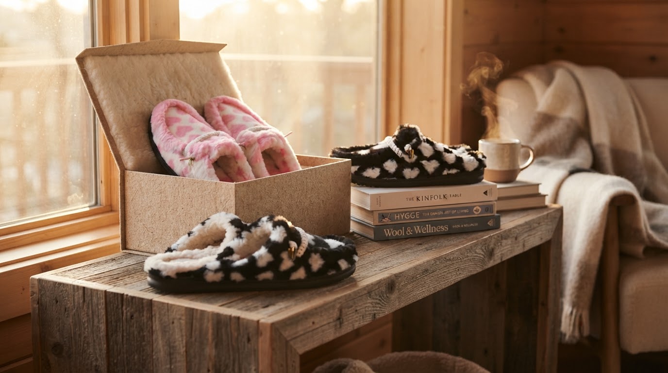 4 Thermal Checks for Wendy House Slippers Wool Designs