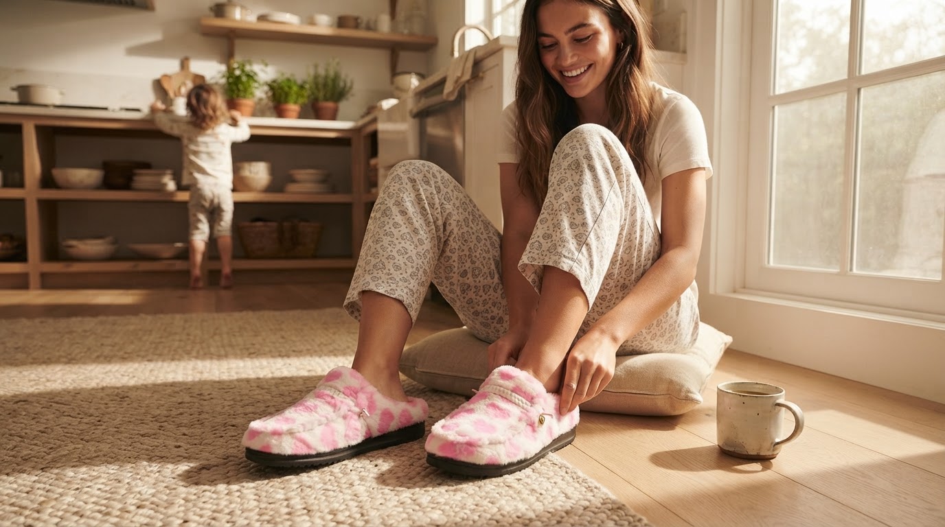 How do Wendy House Slippers provide arch support at home?