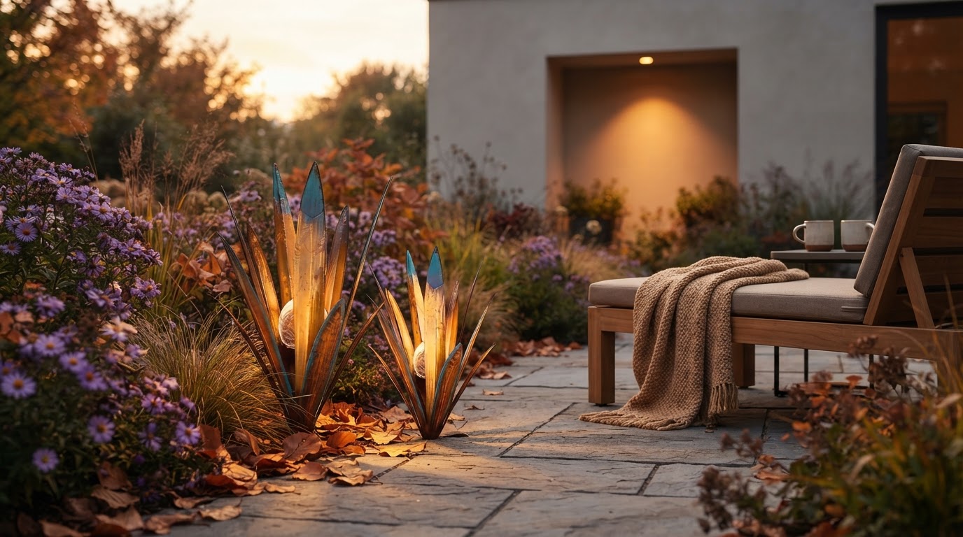 Autumn Ambiance and Solar Agave Lights Integration
