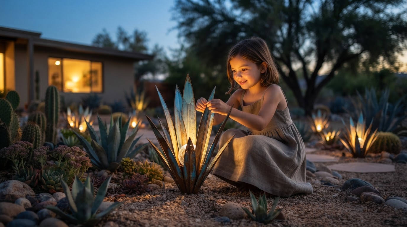 Enhancing Arid Landscapes With Solar Agave Lights
