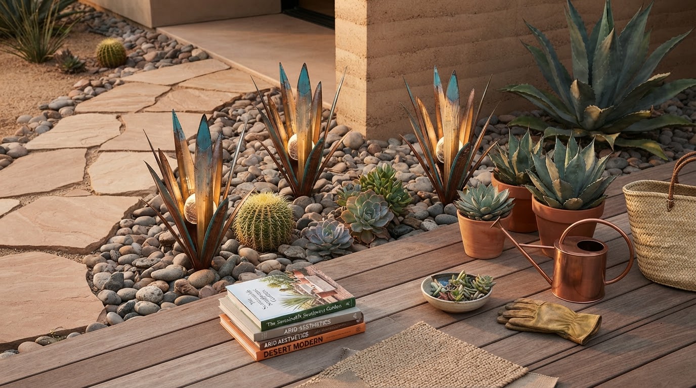 Integrating Solar Agave Lights into Modern Arid Landscapes