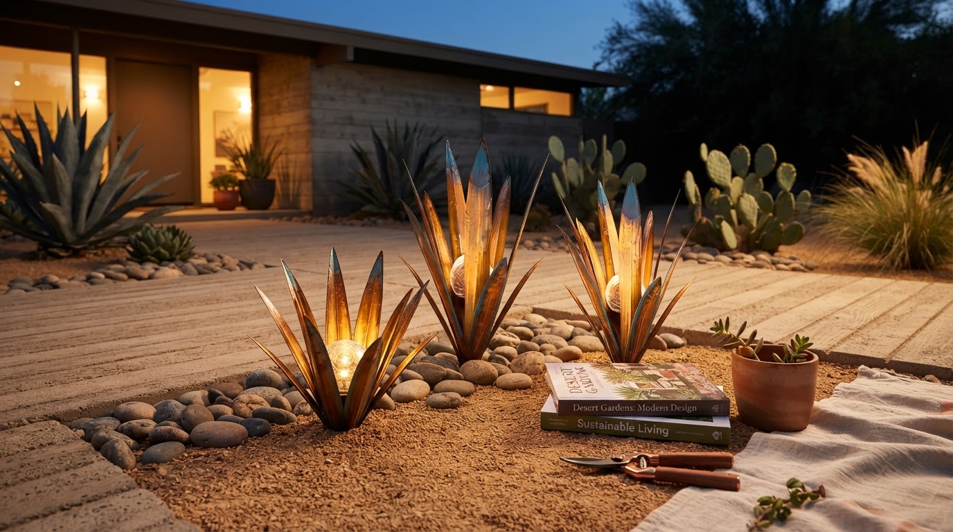 Integrating Solar Agave Lights into Modern Landscapes