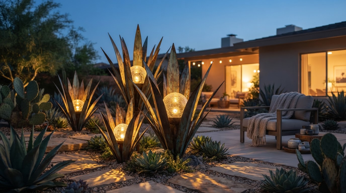 Why Choose a Large Solar Agave Lights Sculpture?