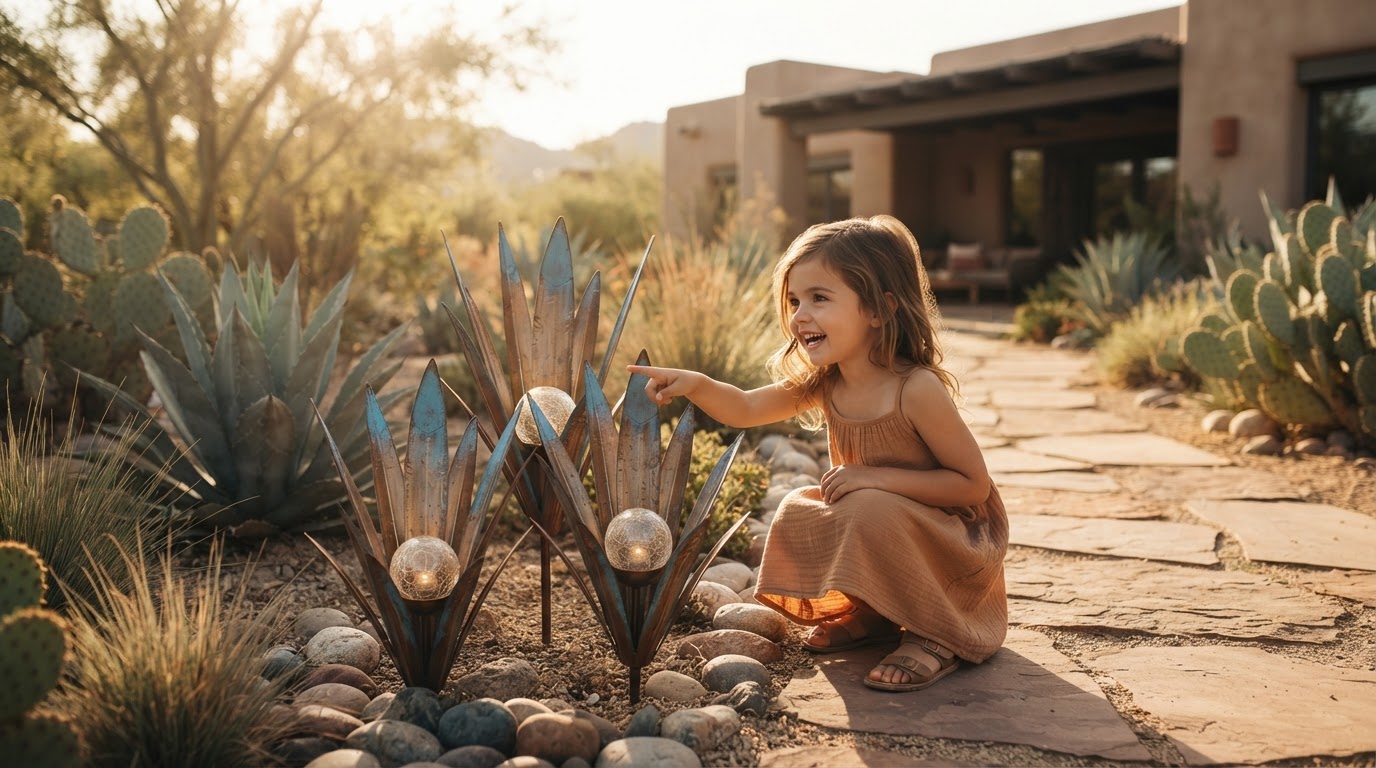 5-Step Strategy for Metal Agave Yard Art Solar Placement