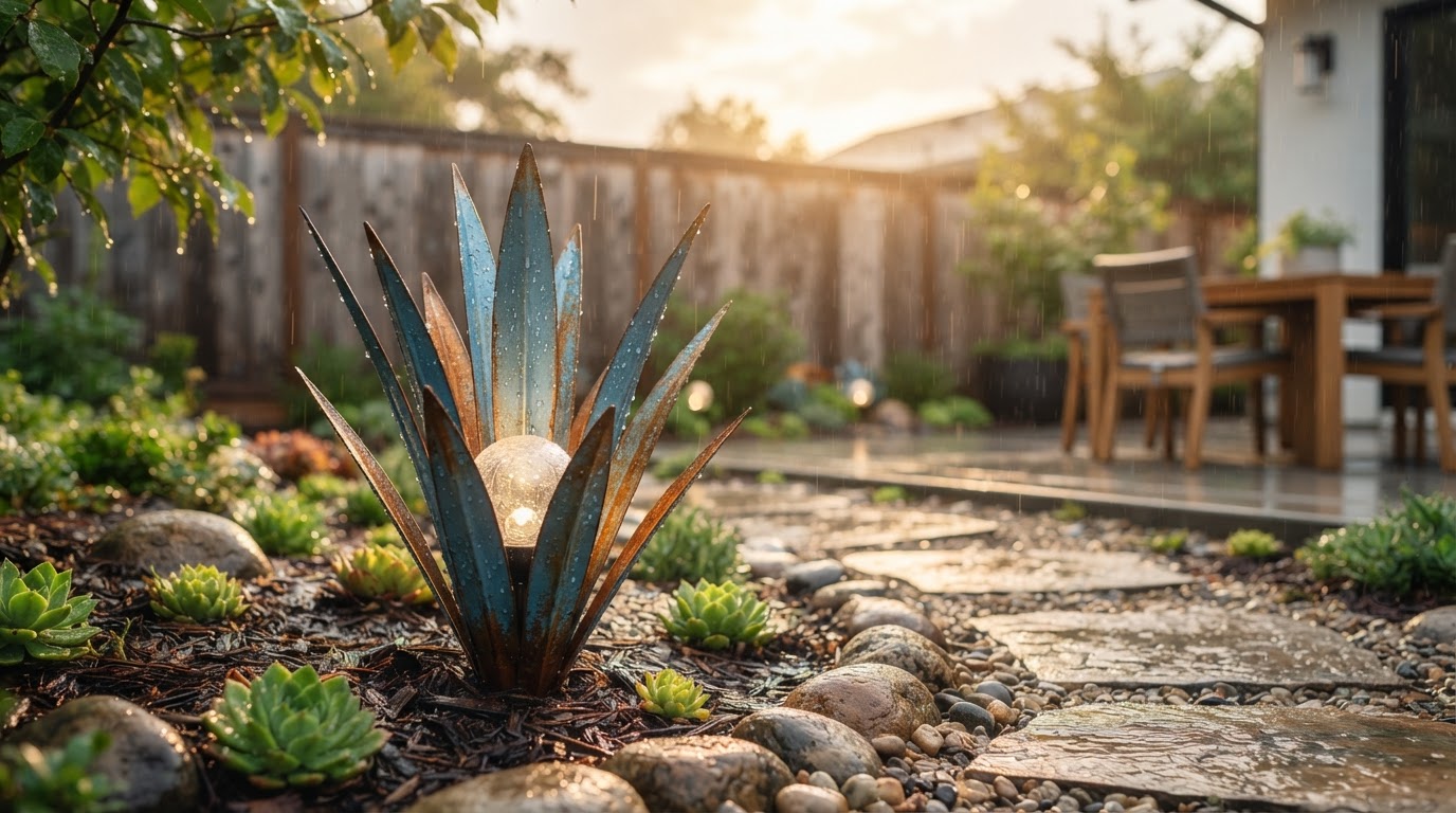 Will Solar Agave Lights Rust in Wet Environments?