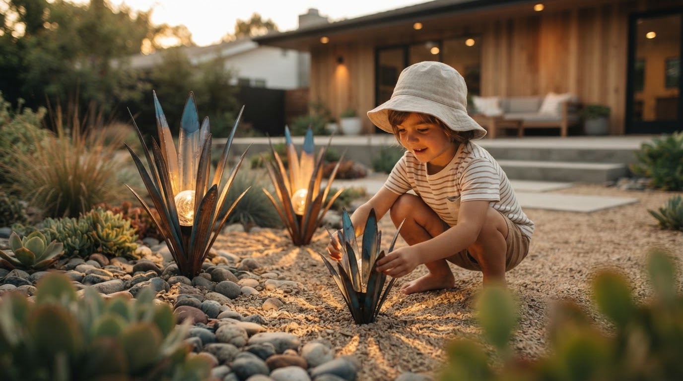 A 5-Step Setup for Solar Agave Lights in Modern Yards