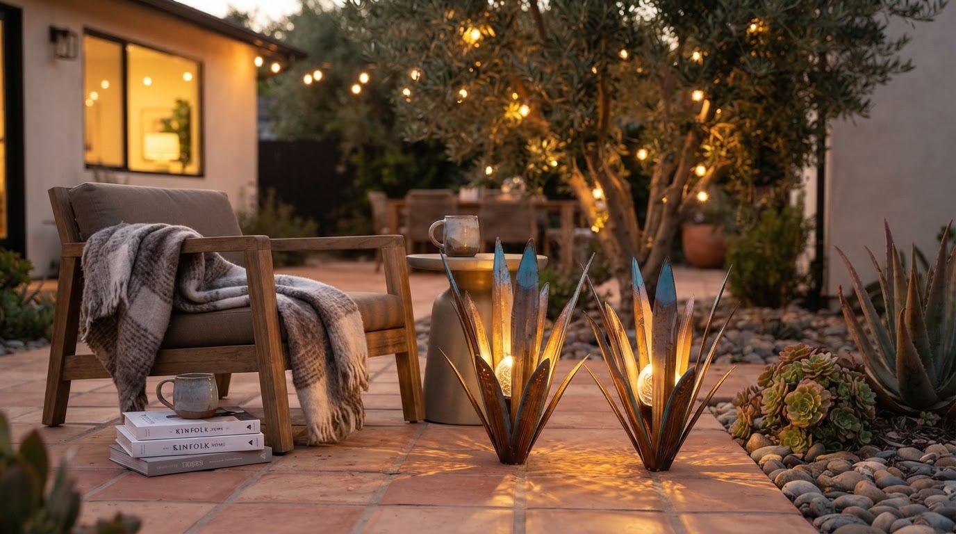 Solar Agave Lights: Reviewing Outdoor Metal Cactus Decor