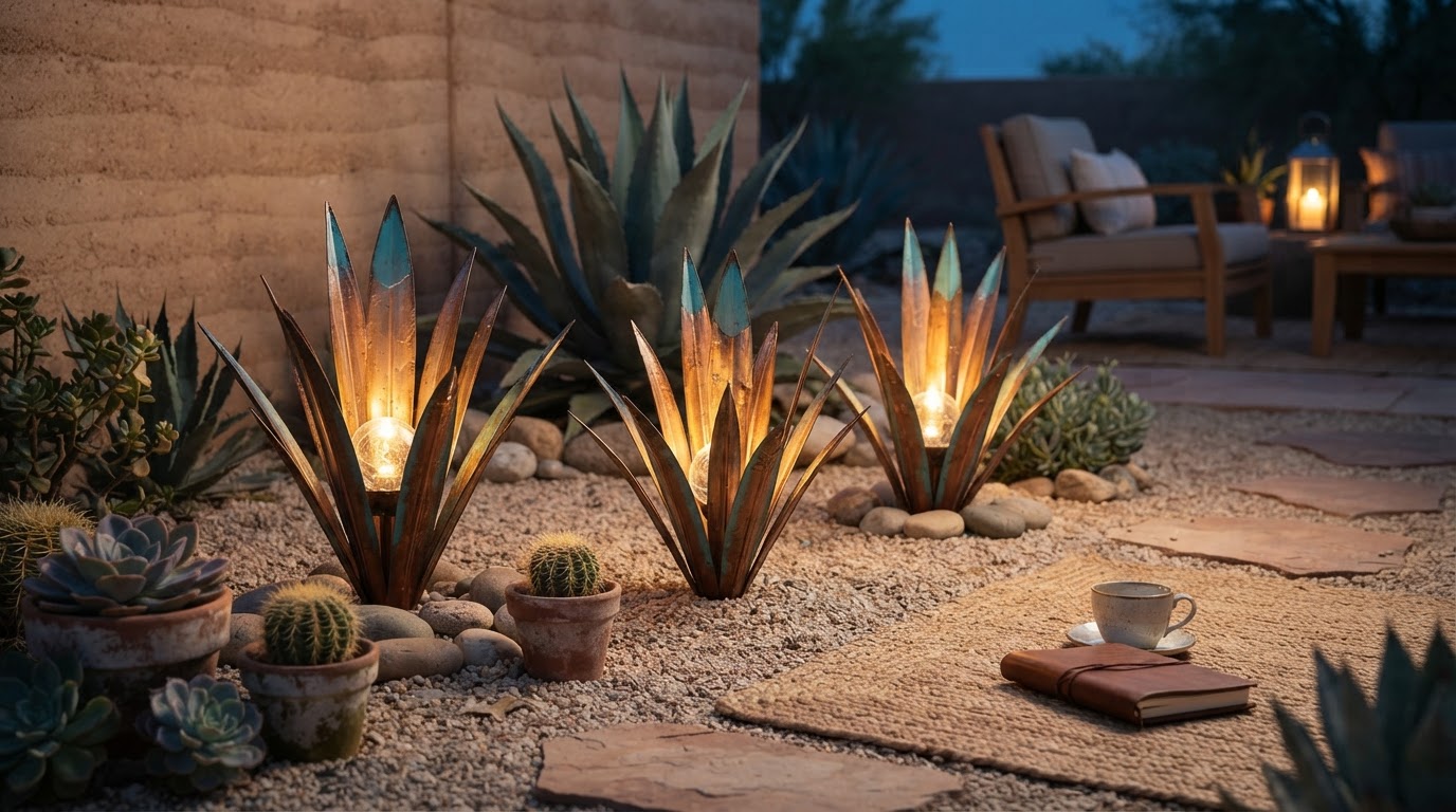 Enhancing Desert Landscapes With Solar Agave Lights