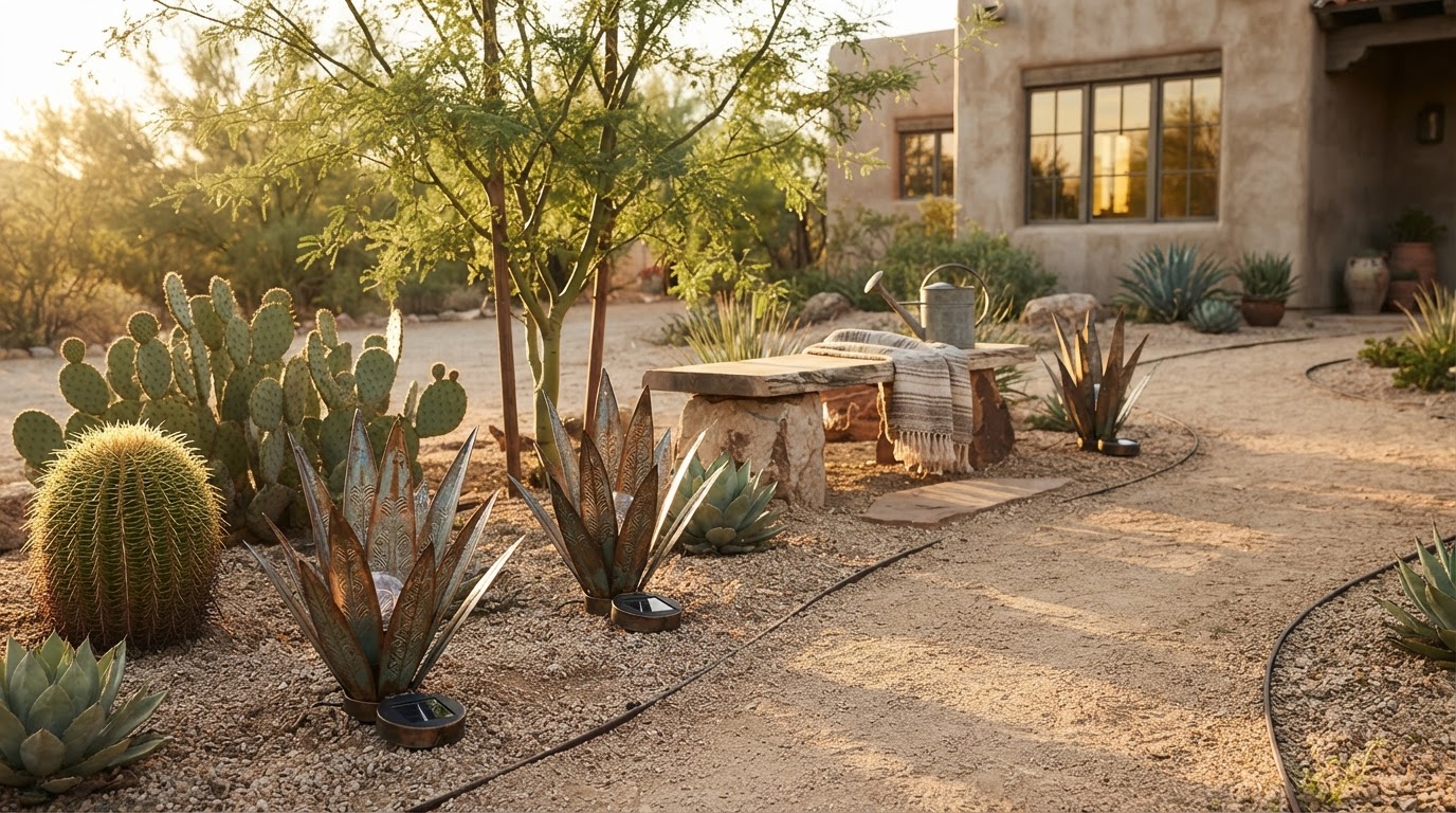 Do Solar Agave Lights work as desert yard art?