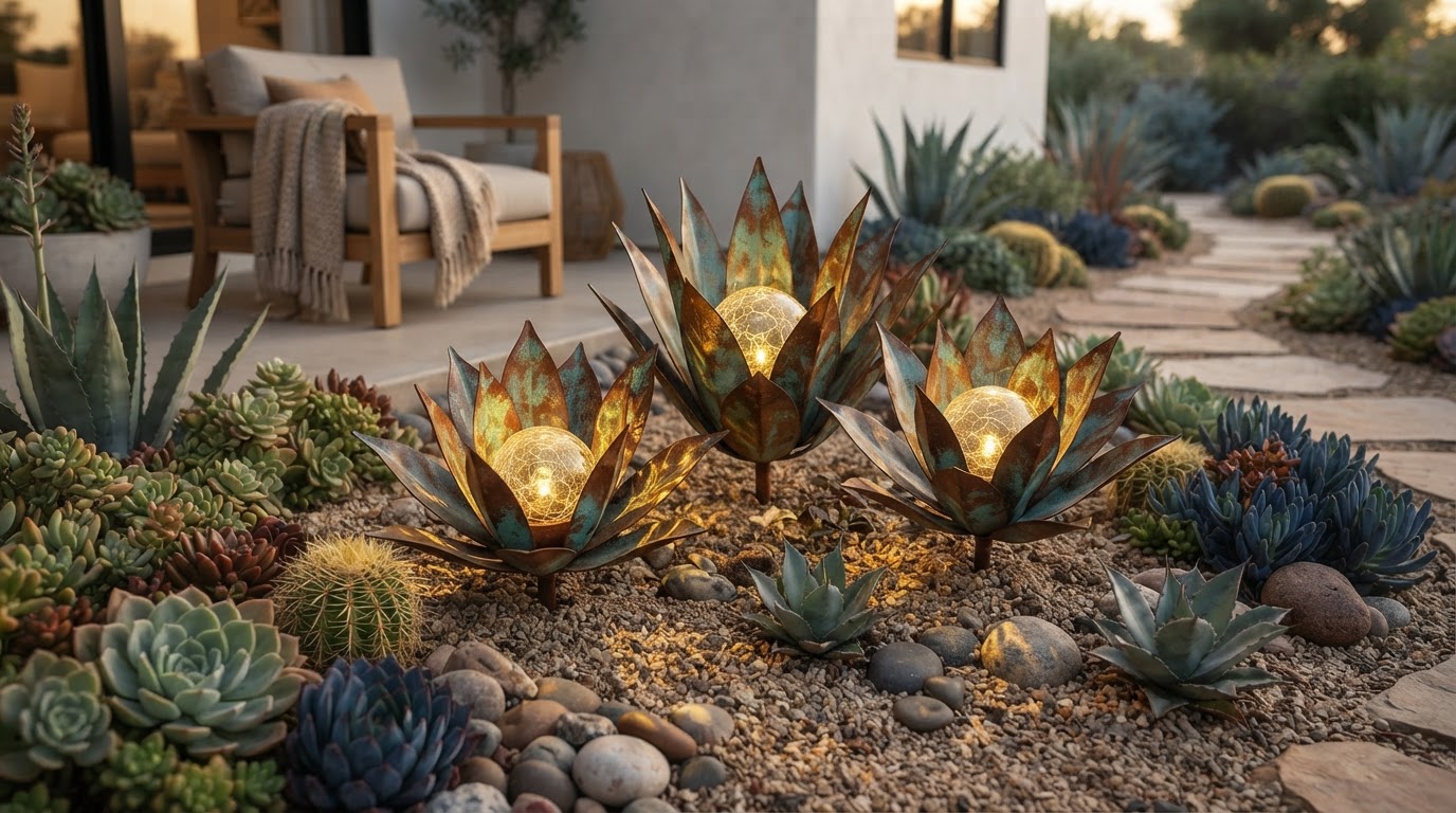 Why Choose Metal Solar Agave Lights for Your Yard?
