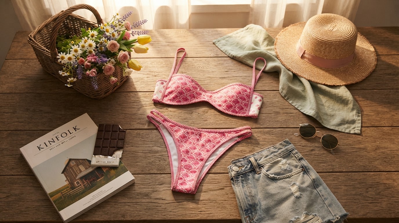 Choosing a Cottagecore Floral Print Bikini Set