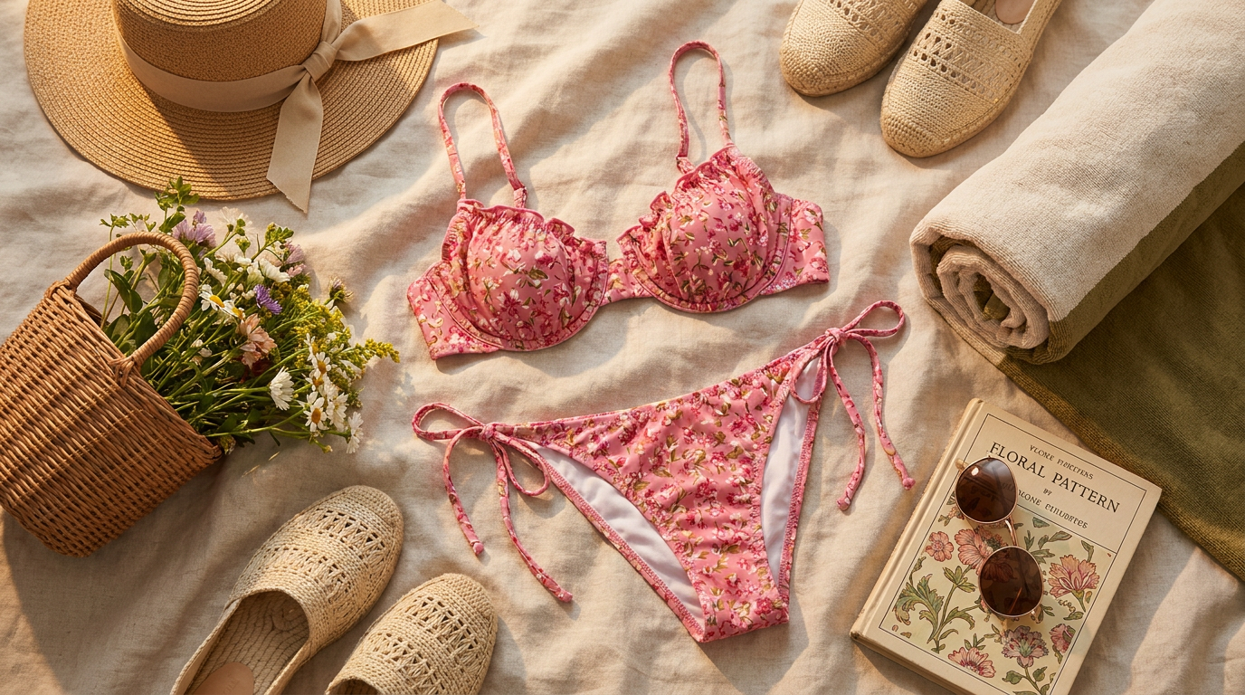 Selecting a Floral Print Bikini Set for a Small Chest