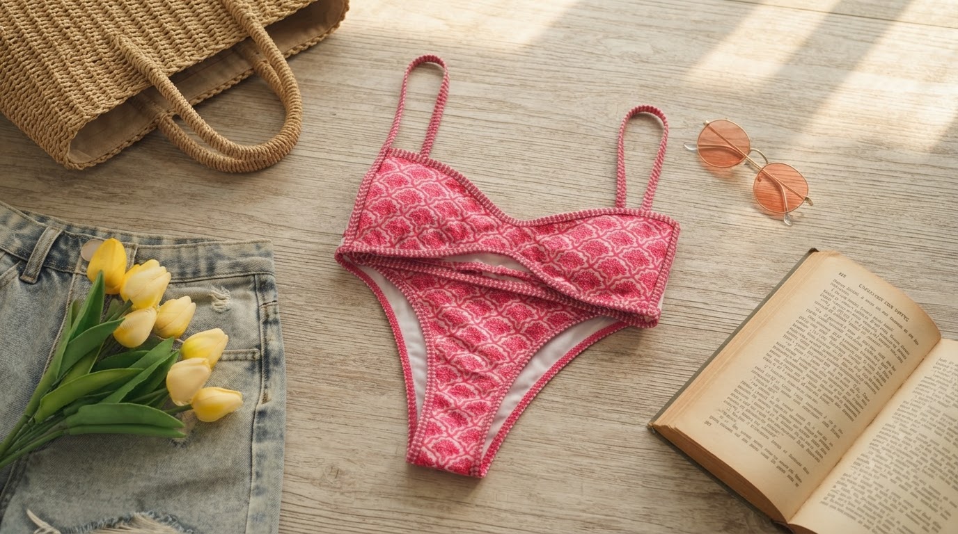 Floral Print Bikini Set Selection for Vintage Aesthetics