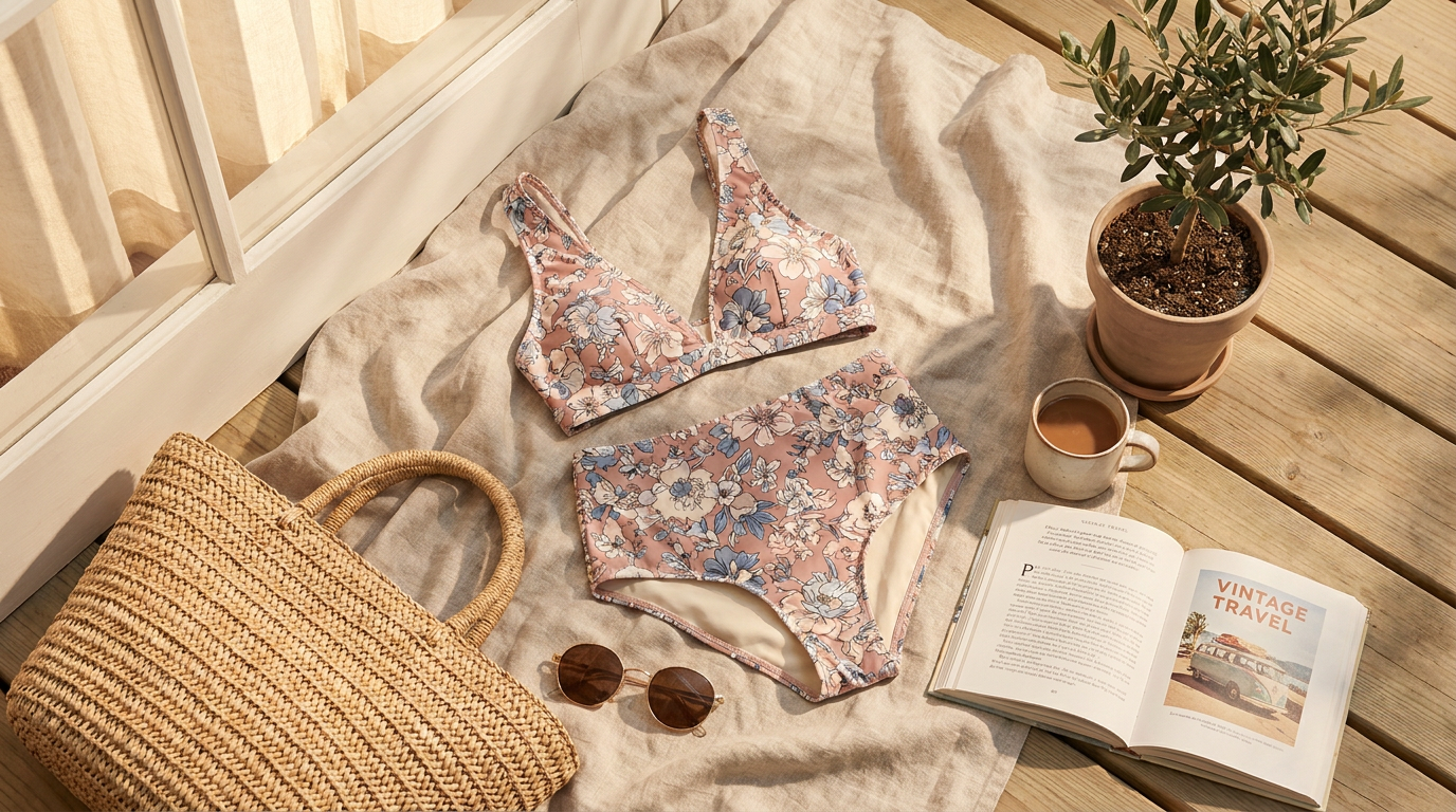 Why choose a high waisted Floral Print Bikini Set?