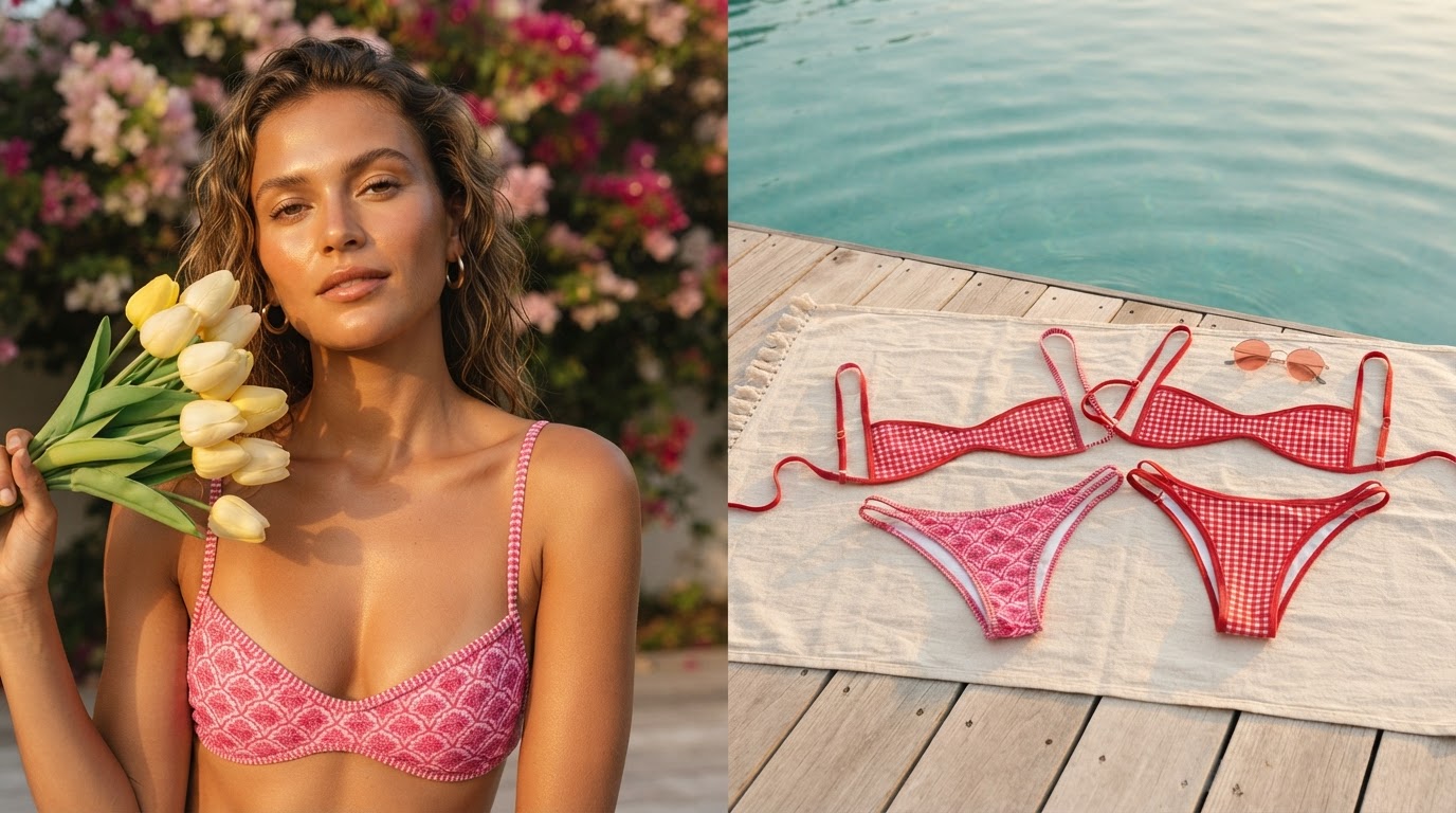 Defining the Pastel Aesthetic Floral Print Bikini Set
