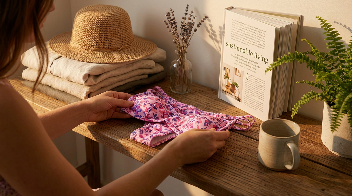 A Sustainable Framework for the Floral Print Bikini Set