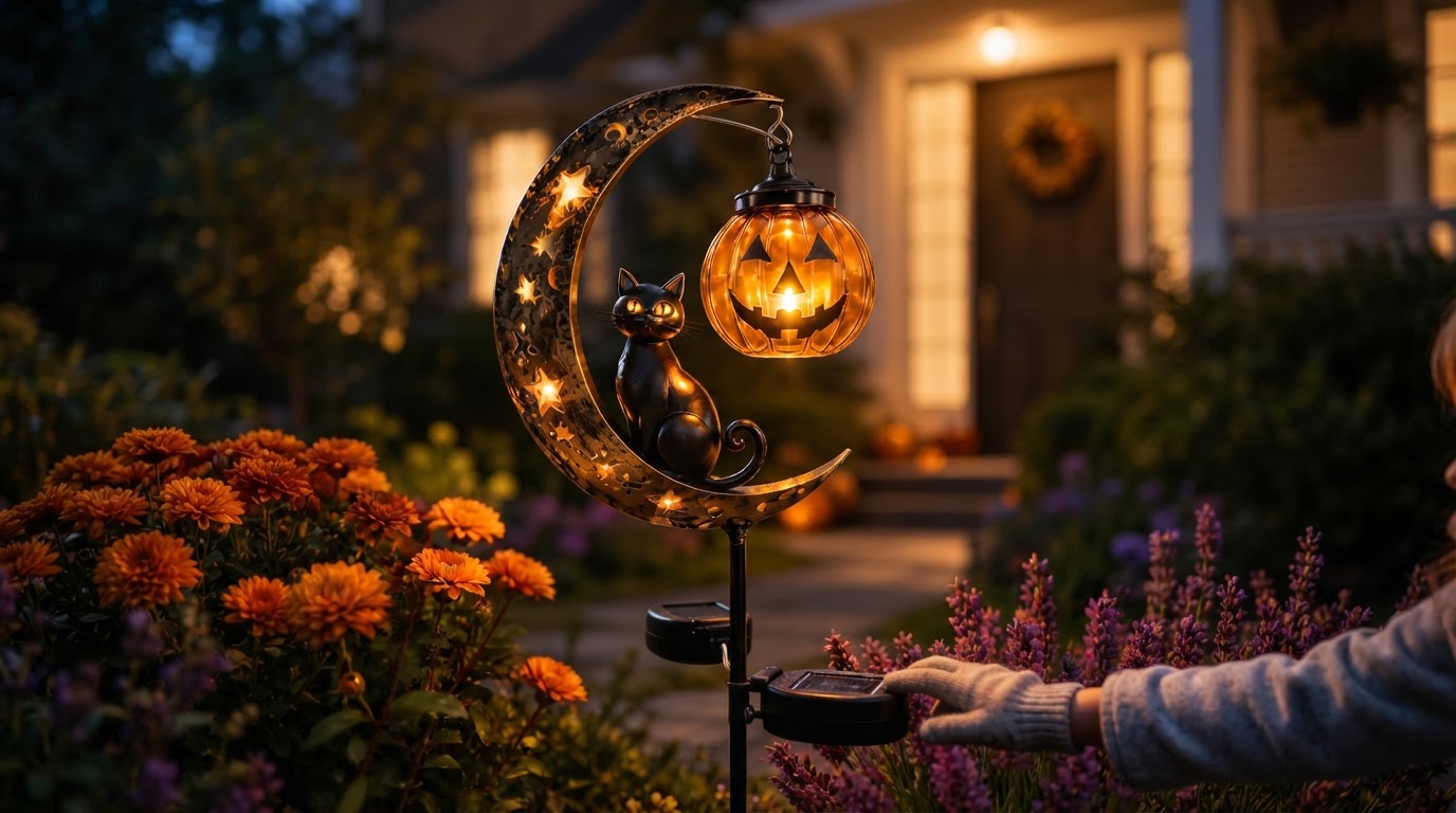 How do I install Solar Meow Decor Light in my garden?