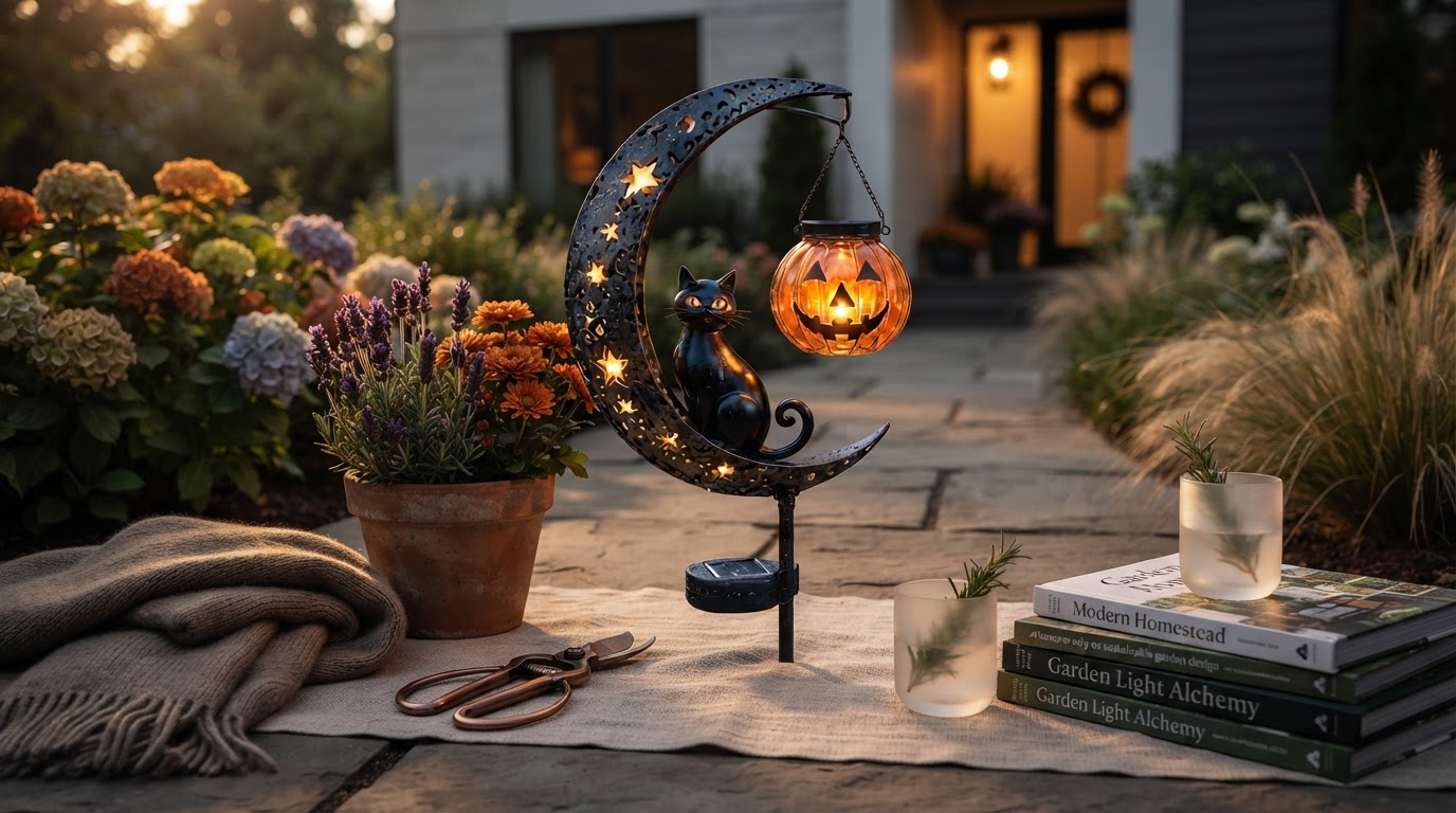 Solar Meow Decor Light Integration for Garden Landscapes